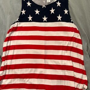 Patriotic Star and Stripe Women's Tank Top